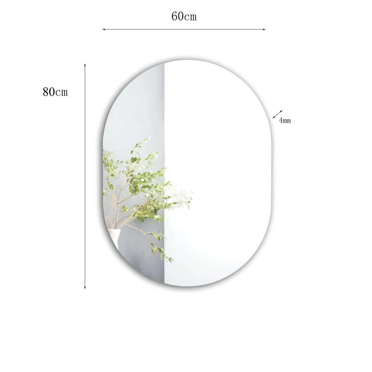 Aden Frameless Mirror 60 X 80cm