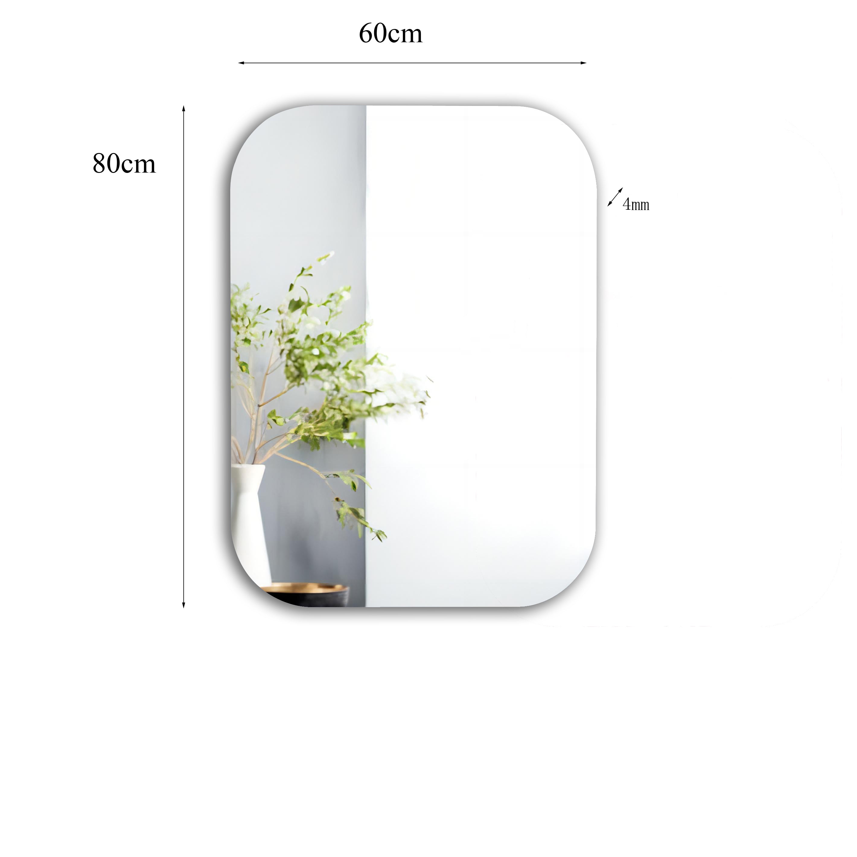 New Gen Round Cornered Rectangle Mirror