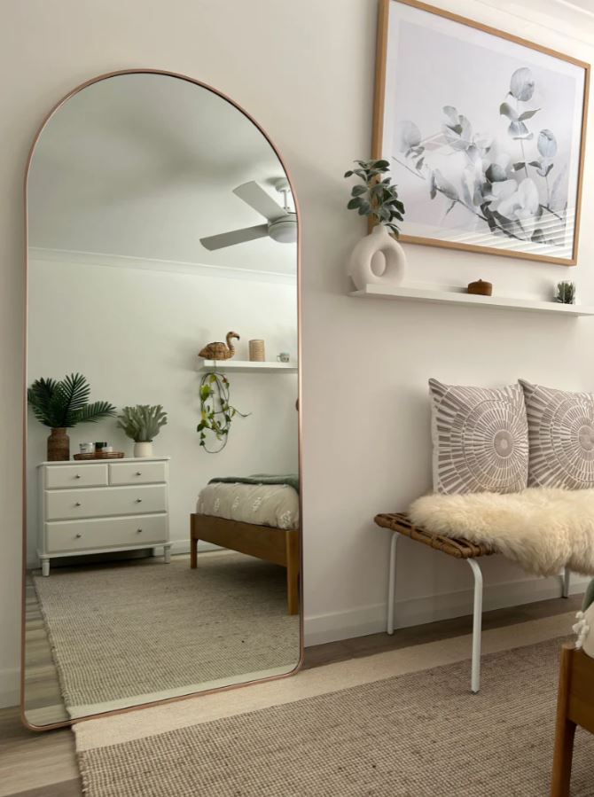 Elin Metal Framed Arch Mirror  180CM x 80CM